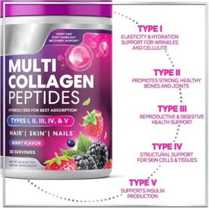 Produk Kecantikan Bubuk Kolagen Antioksidan Profesional Terlaris, Kualitas Makanan Sehat 282g, Formula Larut Instan, Anti Kerut - Product Image 3