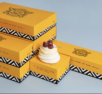 Boîte à pâtisserie Dessert pliable recyclable impression personnalisée emballage cadeau gâteau beignet boîte à pâtisserie