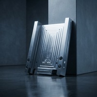 Base de dissipateur thermique en aluminium 6061-T6 usinée CNC, à refroidissement liquide, à canaux multiples et à rainures en U, pour le refroidissement d'équipements électroniques