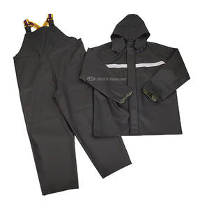 Impermeable Personalizado de Poliéster, <span class=keywords><strong>Traje</strong></span> de Lluvia para Pescadores, para Pesca, Trabajo y Senderismo, Incluye Chaqueta y Pantalones con Tirantes - Product Image 5