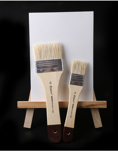 Ensemble de pinceaux à poils de sanglier plats Paul Cézanne avec manche en bois et virole en aluminium pour peinture à l'huile/acrylique/aquarelle/<span class=keywords><strong>gouache</strong></span>/nylon - Product Image 5