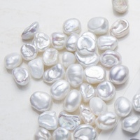 Perle de culture naturelle Keshi blanche AAA de 7-8 mm, certifiée CMA Tianmeng, pour la création de bijoux DIY