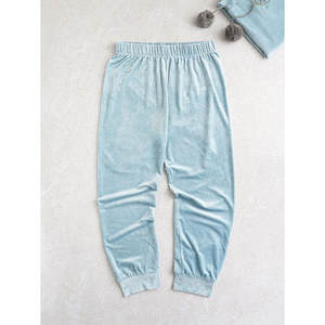 Velours pour pantalon gingembre luxuriant XL salopette décontractée élégante respirante avec taille élastique jambe large Flare Print Design couleur menthe - Product Image 1