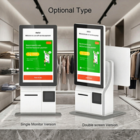 Estaciones Interactivas con Pantalla Táctil Capacitiva, Kiosco Autoservicio Todo en Uno para Restaurantes con CPU Intel I5 y Sistema Operativo Windows/Android