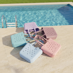 Bolsa de Praia EVA Impermeável e Lavável em Cor Sólida para Moda de Verão Feminina, Viagem e Piscina com Forro de PVC - Product Image 1
