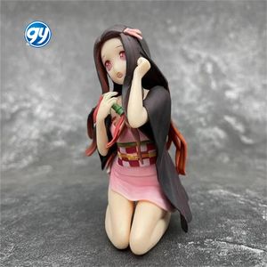 Modellino in PVC da 12CM di <span class=keywords><strong>Kamado</strong></span> <span class=keywords><strong>Nezuko</strong></span> in ginocchio con kimono, personaggio di Demon Slayer, giocattolo da collezione, statuetta statica. - Product Image 2