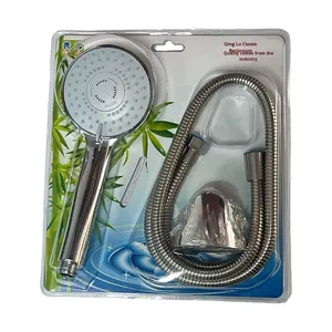 Pommeau de douche à main pressurisé à poignée unique en acier inoxydable poli léger céramique à jet doux de luxe pour le <span class=keywords><strong>bain</strong></span> à domicile - Product Image 1