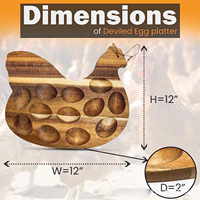 Großhandel Deviled Egg Tray, Holz Deviled Egg Tray 12 Löcher Tabletts Halter Charc uterie Board Easter Egg Carrier für die Küche
