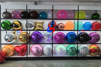 Utilisation intérieure ou extérieure New Silver Big brillant Orbz géant argent brillant boules miroirs gonflables viennent avec la pompe