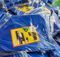 Rouleaux de bâche en HDPE imperméable, robuste, à motif tissé uni, pour abri pour animaux de compagnie, maison pour chien et tente