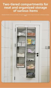 Organizador de Ropa Colgante de 5 Capas para Puerta, Bolsa de Almacenamiento de Tela para Juguetes y Ropa Interior del Hogar - Product Image 6