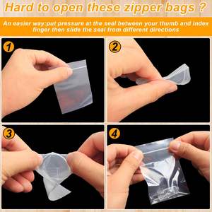 Direktverkauf ab Werk transparente durchsichtige Lebensmittelverpackung aus Kunststoff wasserdichte reißverschlussbeutel aus Knochen PE - Product Image 4