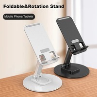 Support de téléphone portable pliable rotatif à 360 degrés pour bureau, support de bureau réglable pour smartphone, mobile et tablette, nouveauté 2025