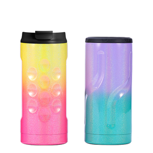 Gobelet isotherme à double paroi en acier inoxydable avec poignée et couvercle, style sport, mince, pour refroidir la bière, isolation thermique 24-36 heures - Product Image 5