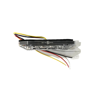Zweifarbige Bernstein-Weiß-Rot-Blau-Grün Notfall-Stroboskoplichter Oberflächenmontage 8 LED Warnleuchte 7025-4 mit ECE R10 Zulassung