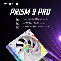 Ventilateur de boîtier PC X WANJiA Prism 9 Pro à roulement fluide, contrôle ARGB PWM, 61,5 CFM, 30dBA, haute pression statique