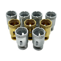 20mm-68mm foret à carottage en porcelaine brasé sous vide forets diamantés scie cloche coupe-trou forets diamantés