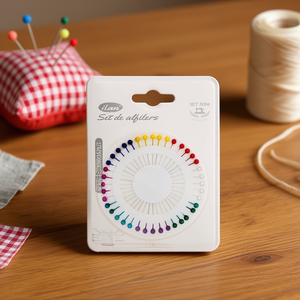 Set di spilli Ilan da 40 pezzi con testa perlata colorata per cucito e artigianato - Product Image 3