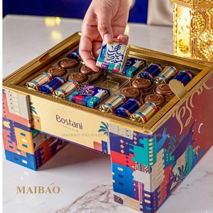 Custom Reasonable Price Kraft Paper Folding <strong>Fancy</strong> Design Baklava Sweet Macaron <strong>Chocolate</strong> Dates Packaging Boxes - Product Image 2