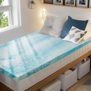New Full Memory Foam Mattress <strong>Topper</strong>, Cooling Gel Infused Mattress Pad, Ventilated <strong>Bed</strong> <strong>Topper</strong> for Pressure Relief - Product Image 1