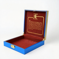 Caja de Perfume de Madera Reutilizable con Estampado de Lámina Dorada Noble para Arabia
