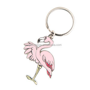 Metall Gold <span class=keywords><strong>Flamingo</strong></span> Schlüsselanhänger Charms Souvenirs Individuelle Vögel Insel Strand Schlüsselanhänger Rosa <span class=keywords><strong>Flamingo</strong></span> Schlüsselanhänger - Product Image 2