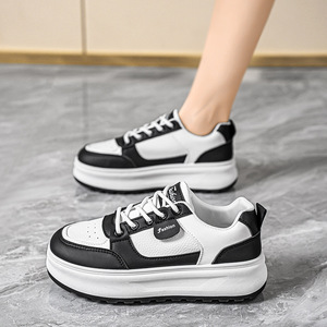 Nouvelles baskets blanches respirantes, polyvalentes, à semelle épaisse, rehaussantes, sportives et décontractées - Product Image 6