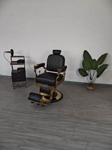 Mobilier de salon de beauté, fauteuil de barbier antique, fauteuil <span class=keywords><strong>inclinable</strong></span> de coiffure, équipement de salon de coiffure, machine de barbier - Product Image 2