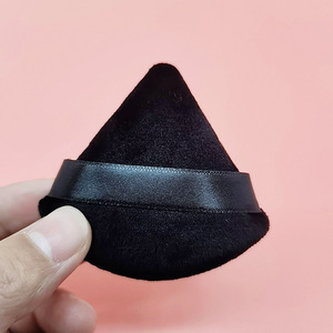 Houppette triangulaire en forme d'éventail en coton à poils courts pour poudre libre et outils de maquillage - Product Image 5