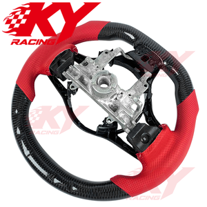 Volant de course en fibre de carbone avec LED et indicateur de régime pour Mitsubishi Lancer Evolution EVO X 2008 2009 2010 2011 2012 2013 2014 2015 - Product Image 3