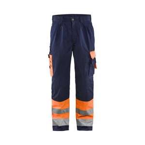BLAKLADER - 158418605389D88 <b>Hi</b>-<b>Vis</b> trousers <b>Orange</b>/Navy blue - EAN 7330509312995 <b>HI</b>-<b>VIS</b> WORKWEAR - Product Image 1
