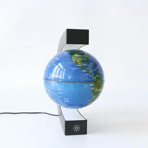 Wholesale Factory Geography Educational Teaching Magnetic Floating Levitating Led Lighting Globe with Touch LED Switch