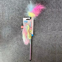 Vente en gros Pet Teaser Chat Bâton Jouet Coloré Interactif Teasing Jouet Doux Drôle Vers Chat Jouet