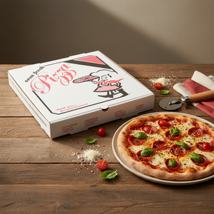 Scatole per <span class=keywords><strong>Pizza</strong></span> e Hamburger Personalizzate da 9, 10, 11, 12, 14, 18 Pollici, Scatole in Cartone Ondulato per Imballaggio <span class=keywords><strong>Pizza</strong></span> - Product Image 1