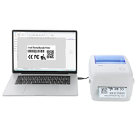 Nouvellement lancé 108mm Hoin HQ480B 2in1 thermique pour imprimante d'étiquettes Bluetooth imprimante manuelle compatible IOS noir et blanc en stock