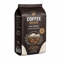 Sachets personnalisés à soufflet latéral, sacs composites pour noix, chocolat et granola, emballages personnalisés pour céréales de petit-déjeuner