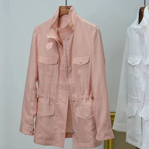 2025 <span class=keywords><strong>Trench</strong></span> Coat en lin d'été-Veste minimaliste décontractée surdimensionnée pour femmes pour les voyages en plein air - Product Image 1