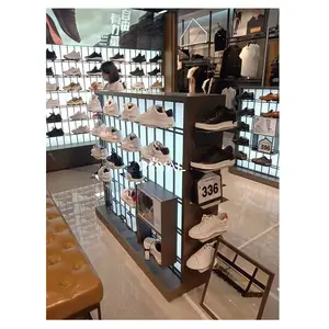 Sport Clothing Decoration Store Sneaker Shelf Display Sport Shop Layout Interior Design Display For Retail Shop