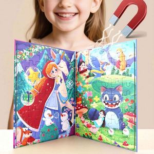 Puzzles magnétiques éducatifs pour garçons et filles, thème animaux sauvages de l'océan, livre de puzzles - Product Image 1