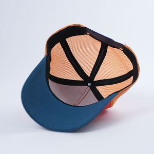 Sombrero de camionero de algodón de alta calidad al por mayor con logotipo bordado personalizado gorra de camionero de malla colorida personalizada sombrero de 5 paneles - Product Image 2