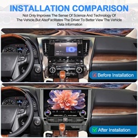Radio para Auto NaviHua con Android para Toyota Alphard 2015-2019, Pantalla Táctil Vertical IPS de 15.7 Pulgadas, GPS