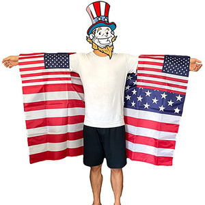 Capa con la Bandera Estadounidense en Oferta, con Orificios para los Brazos y Ojales para Desfiles y Decoraciones <span class=keywords><strong>de</strong></span> Fiesta, Banderas Dobles y Decoraciones, 152.4 cm - Product Image 1