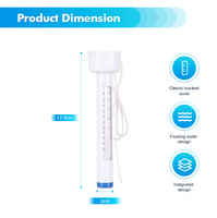 Fabrikverkauf Wasserdichtes & Korrosionsbeständiges Kunststoff-Schwimmthermometer zur Wassertemperaturmessung für Schwimmbäder