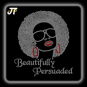 Op maat gemaakte strass steentjes strijktransfers - papierloze machine voor heren kleding, T-shirts decoratie - Product Image 2