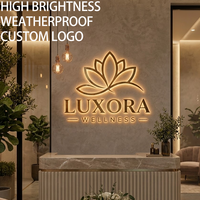 Lettres en relief personnalisées sans cadre, étanches, multicolores à LED pour enseigne de magasin intérieur