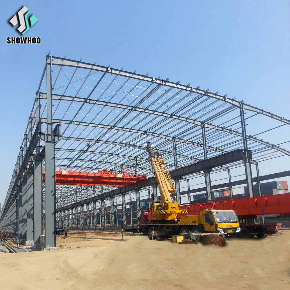 steel structure design and manufacture pre engineered warehouse / workshop / gym / hall small steel building in africa