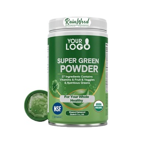 Poudre de superaliments verts Rainwood avec probiotiques et enzymes digestives, complément de légumes verts en marque blanche OEM - Product Image 1