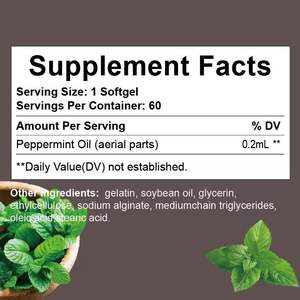 ペパーミントオイルカプセル胃健康サポートペパーミントオイルソフトジェル大人用 - Product Image 6