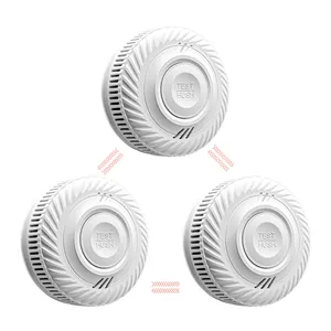 Inalámbrico RF fotoeléctrico Seguridad en el hogar Sensor de fugas de humo 868Mhz Alarma de detector de humo de fuego interconectado