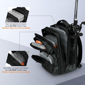 New Tactical Fishing <b>Backpack</b> Multifunctional Lure Bag Waterproof Tackle Storage Organizer Rod Holder for Outdoor Angling Gear - Product Image 4